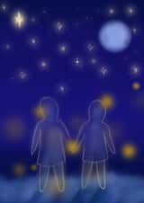 holding hands ghosts Thinking of you Card 47876 created by Forget Me Not