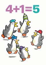 four plus one 4 + 1 New Baby Card 8038 created by Paul Dowling
