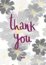 thanks flower Thank You Card 14770 created by Triple Kiss Designs