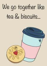 jammy dodger tea Valentines Day Card 21786 created by Stacey Payne