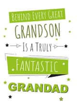 Heartfelt Card to Grandad from their Grandson created by Yeti Design