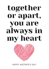 together apart Mothers Day Card 47945 created by Mess & Sprinkles