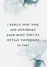 Funny New Home Card created by I am Nat