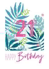 21st Happy Birthday Tropical Card created by Clare Joys