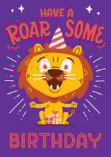 Lion birthday card created by Matt Joyce