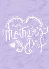 Heart Purple Mothers Day Card 19152 created by Rosie Barrett