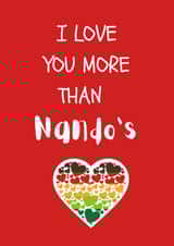 Cute Nandos card for someone you love created by NatKards