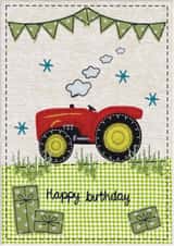 Red Tractor Birthday Card created by Tickle and Thread