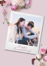 Personalised Anniversary Photo Card created by Love Lila Photography - Pretty Floral Anniversary Photo Card