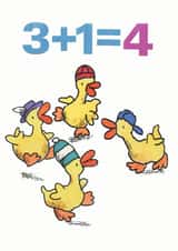 Cute Birthday Card - 4th - Ducks created by Paul Dowling