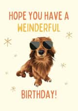 Cute Birthday Card - Dog - Hope You Have A Weinderful Birthday created by Cujo Creations