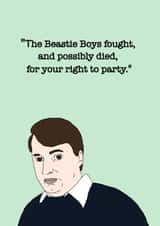 beastie boys possibly died Birthday Card 20786 created by Otto Designs