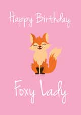 fox lady Birthday Card 21819 created by Isla Jem