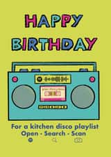 Children’s interactive disco birthday party card created by Get The Party Crafted