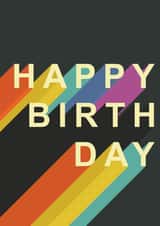 rainbow colourful Birthday Card 41052 created by DayCards