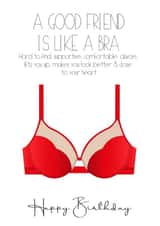 A good friend is like a bra birthday card created by Jemma Louise UK