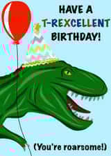 t rex dinosaur Birthday Card 21835 created by Emily Crofts