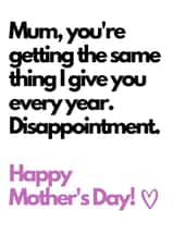 funny cheeky Mothers Day Card 47940 created by TOJ Designs