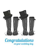 Grooms Wellie - Wedding Card created by Yeti Design