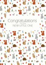 animals contemporary New Baby Card 21837 created by Claire Parker