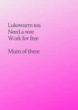 Motherhood Just to say Mothers Day Card 48070 created by Katy Towse