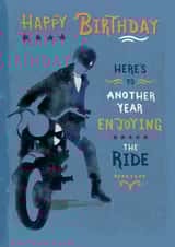 happy birthday older biker created by Jasperpie