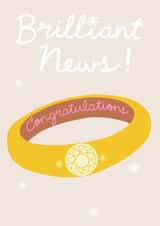 Gold engagement ring card created by Francesca Iannaccone