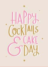 cocktail cake Birthday Card 10788 created by Print is the New Black