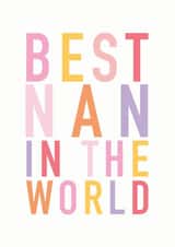 Classic Mothers Day Card - Nan - Best Nan In The World created by Studio 9