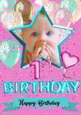 Personalised Birthday Photo Card created by Kerrylovescards - 1 one Birthday Personalised Photo Card 15458
