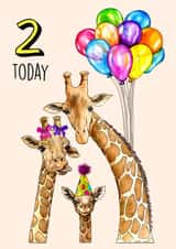 giraffe animals Birthday Card 20819 created by Poppy & Mabel