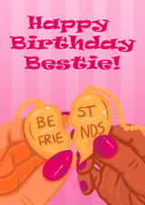 besties pink Birthday Card 21851 created by Grace Mutton