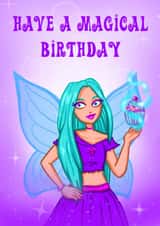 fairy magic Birthday Card 21852 created by Grace Mutton