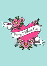 heart floral Mothers Day Card 16589 created by Charlotte Trimm