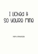 A naughty and rude anniversary card created by Jemma Louise UK