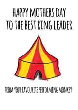 Ring Leader Flying Monkey Mothers Day Card 48109 created by Doug And Ted Designs