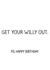 rude willy Birthday Card 4982 created by Offhand Cards