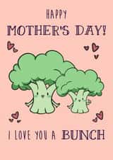 broccoli vegan Mothers Day Card 47076 created by So Fresh