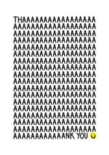 funny cute Thank You Card 14062 created by Sunny Spills