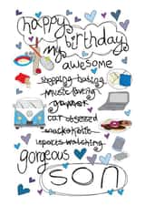 Happy Birthday Gorgeous Son - Love You created by Love and Happy Stuff