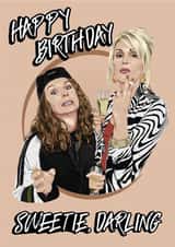 ab fab absolutely Birthday Card 21721 created by Rude and Crude UK