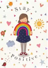 stay positive Love & Friendship Card 21613 created by Love Lucy Illustration