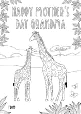 Cute Mothers Day Card - Grandma - Giraffe - Happy Mother's Day Grandma created by Zoe-Claire