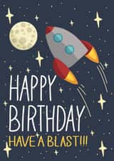 Space Cosmic Birthday Card 19306 created by prints by beth