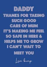 Thanks daddy love bump birthday or Father’s Day card created by Nicola Jo