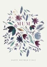 Traditional Mothers Day Card - Mum - Foliage - Mum Happy Mother's Day created by Lucrecia Caporale