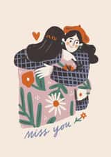 Miss You Friends Hug Card created by Sophie Potter