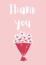 contemporary bouquet Thank You Card 19947 created by Pickle & Lilly