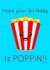 popcorn food Birthday Card 48162 created by Roselea Illustration 