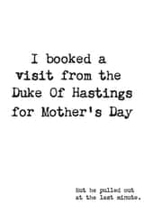 Bridgerton funny Mothers day Card created by All The Rage Print & Design